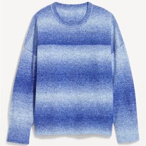 Old Navy Blue Ombrè Cozy Crew Neck Sweater